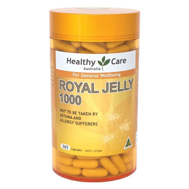 Healthy Care Royal Jelly 1000 365 Capsules 9316254892201 (9316254892201)